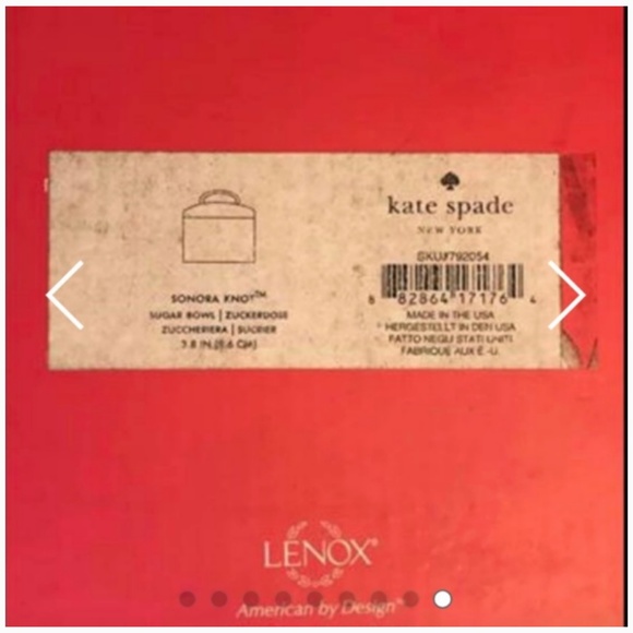 kate spade Sonora Knot Sugar Bowl dish container with lid nwt - Picture 5 of 6